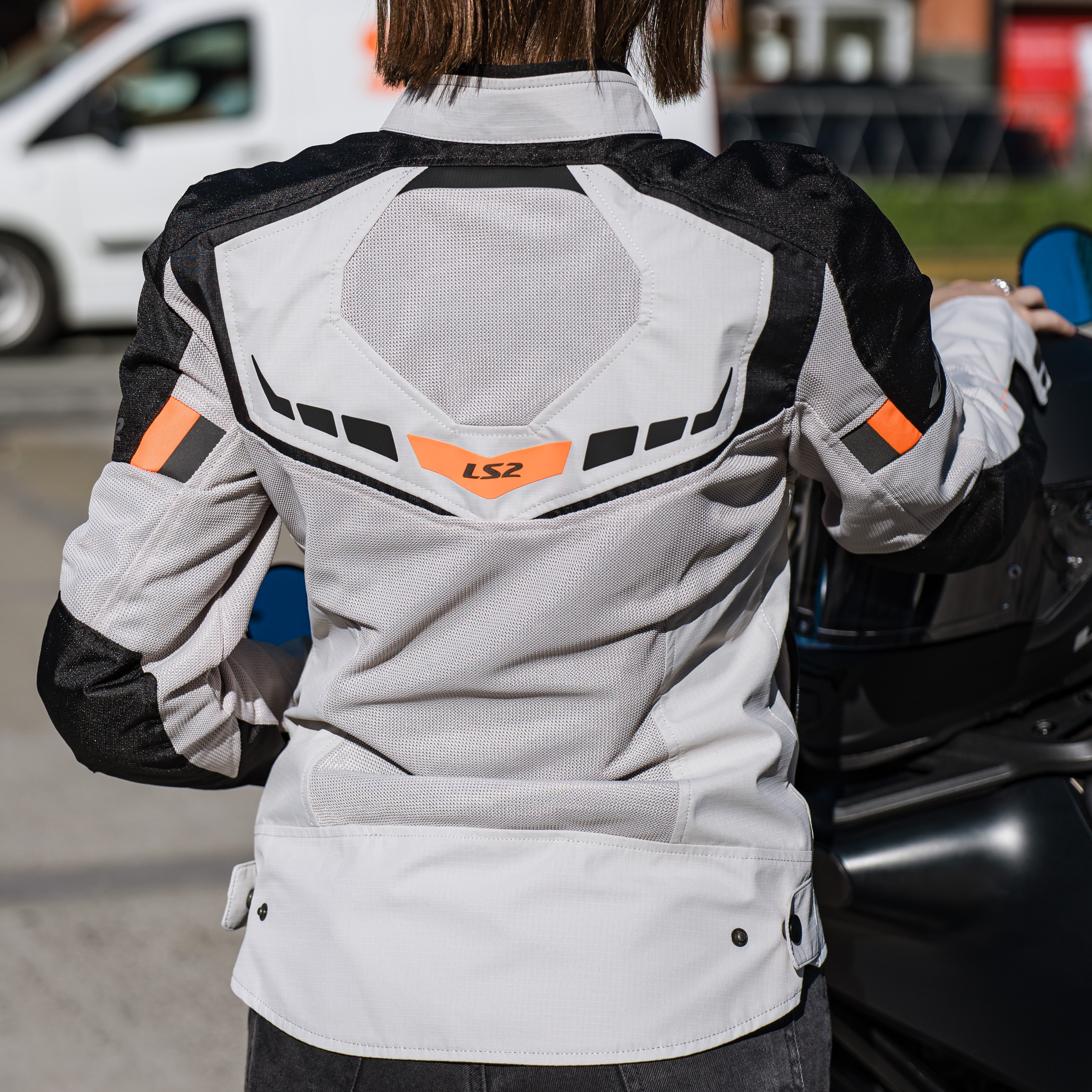 Campera Ls2 Garda Air Mujer Negra / Gris